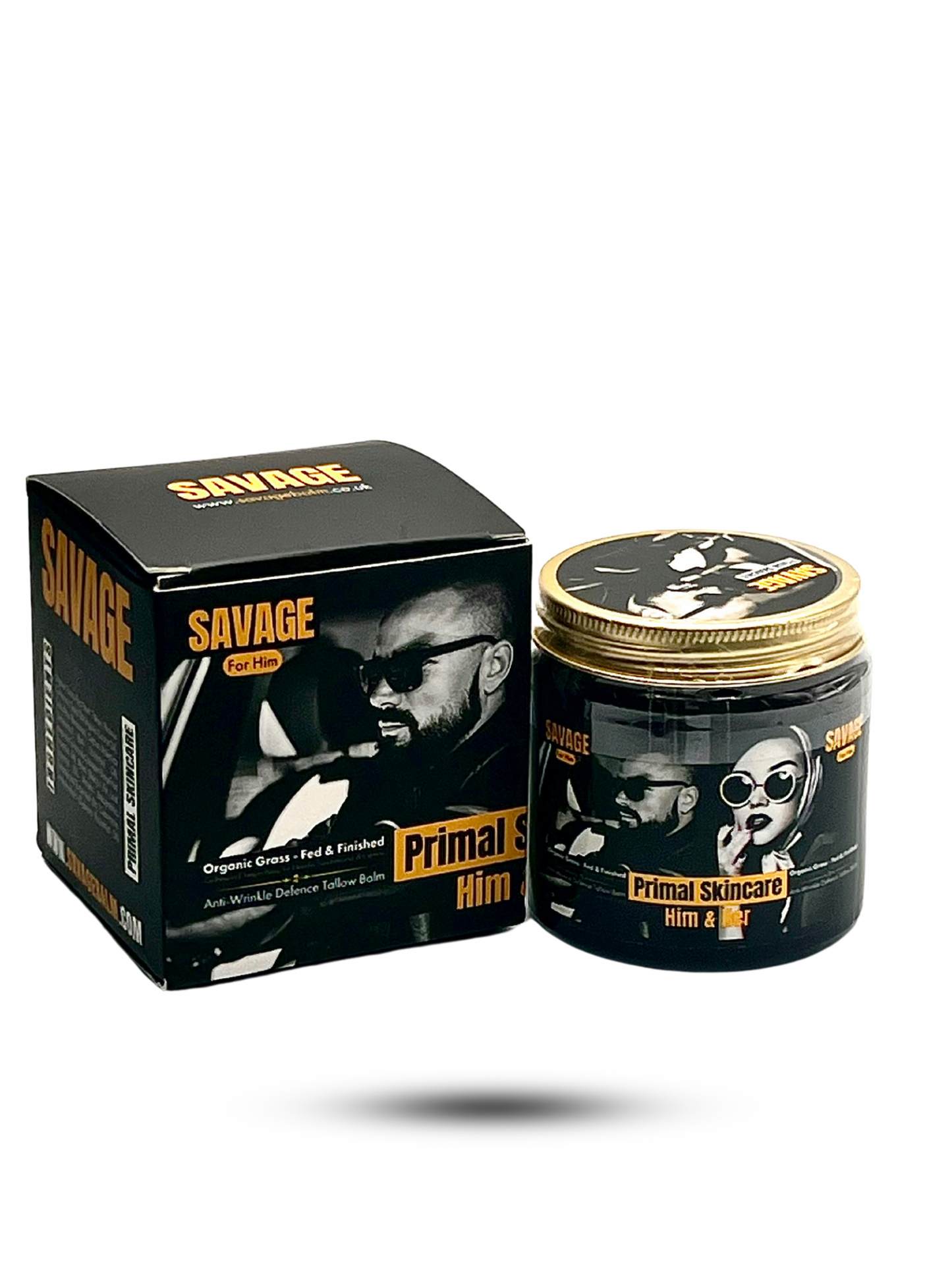 Savage Balm - Grass Whipped Tallow Balm 190g with Beeswax, Cedarwood, Castor Oil, Sandalwood, Cypress Oil, Fir Needle and Juniper Berries