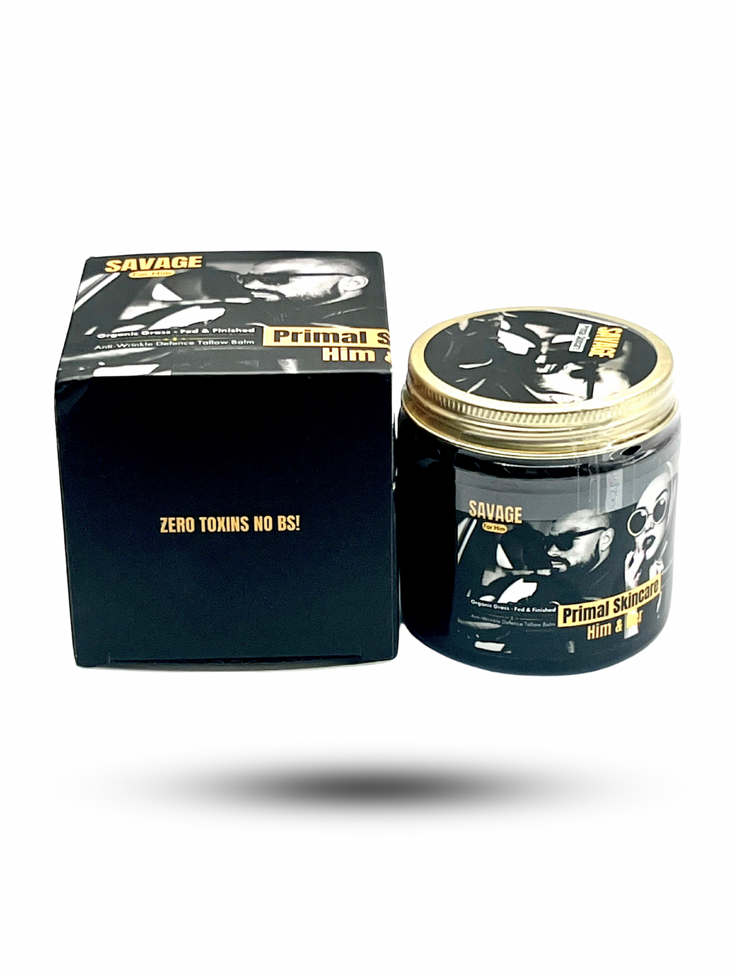 Savage Balm - Grass Whipped Tallow Balm 190g with Beeswax, Cedarwood, Castor Oil, Sandalwood, Cypress Oil, Fir Needle and Juniper Berries